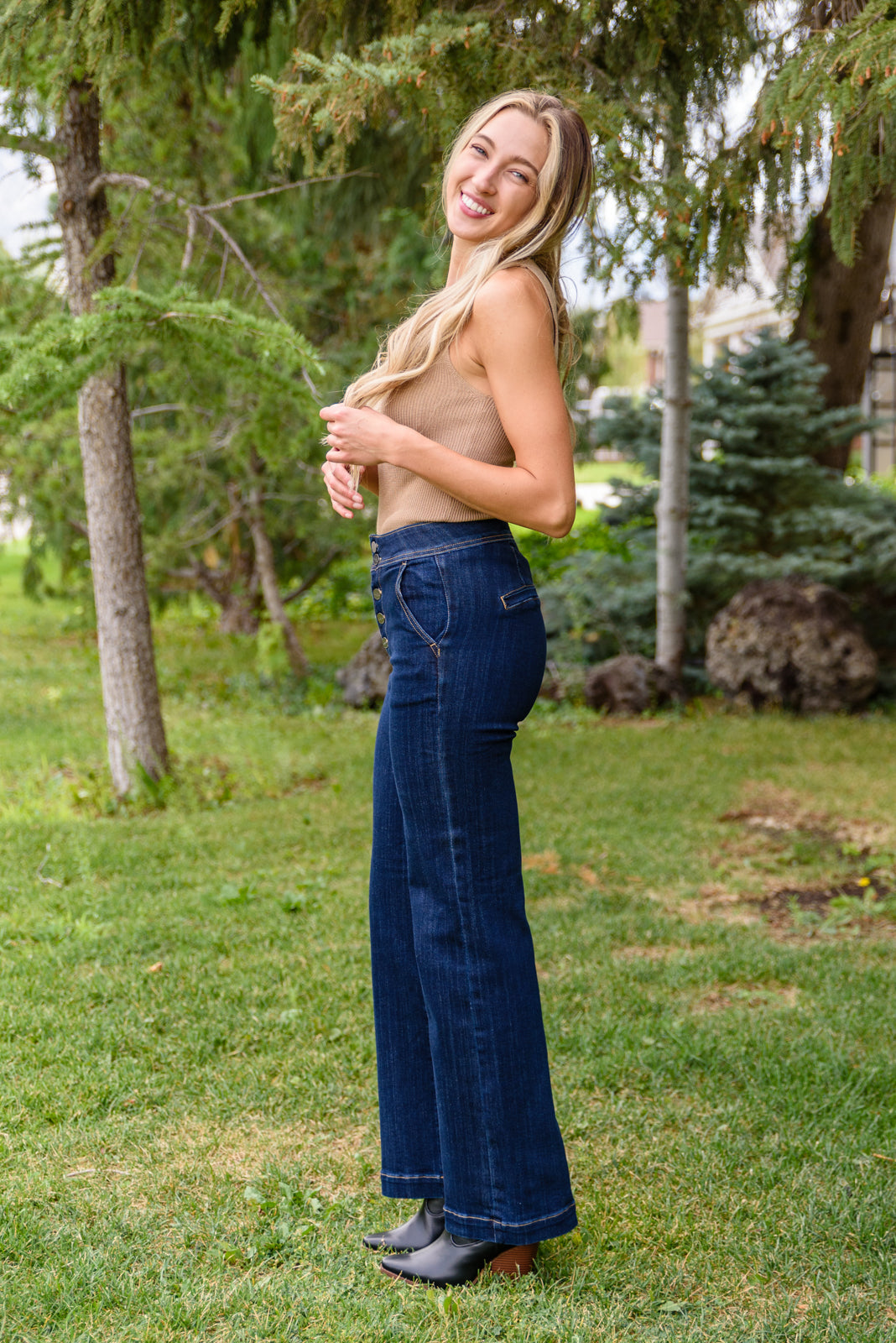 The Blueprint Wide Leg Pants from Risen