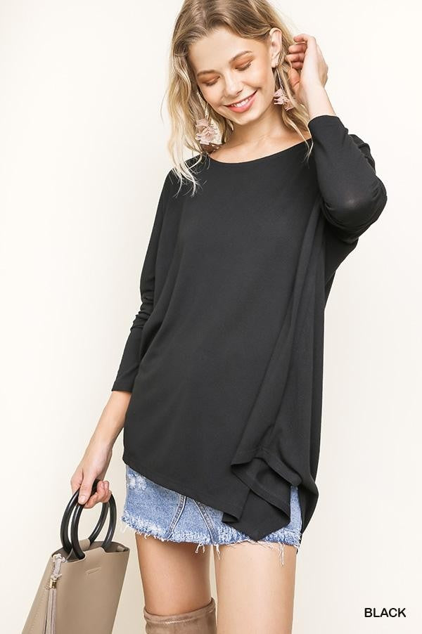 Must Have Asymmetrical Long Sleeve Tunic Top {Umgee}