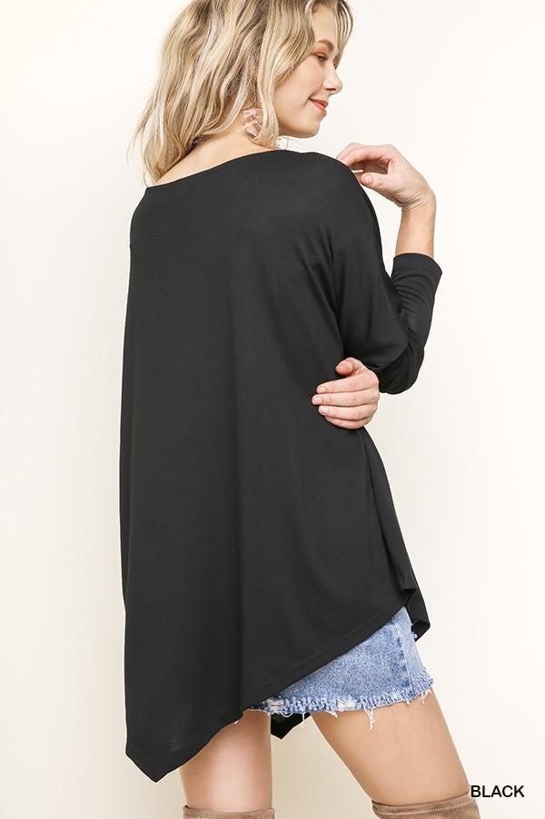 Must Have Asymmetrical Long Sleeve Tunic Top {Umgee}