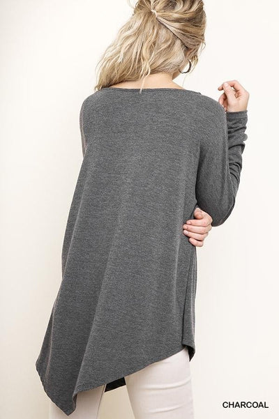 Must Have Asymmetrical Long Sleeve Tunic Top {Umgee}