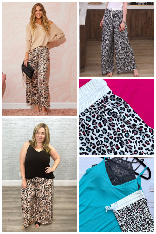 Wide Leg Chic and Super Cozy Pants w/Elastic Waistband & Drawstring