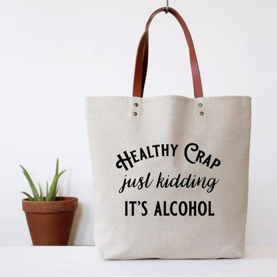 Humorous Canvas Tote Bags - 3 options