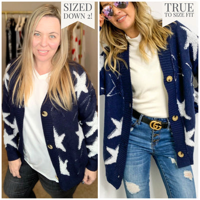 It's in the Stars Navy & White Sweater Cardigan {And the Why}